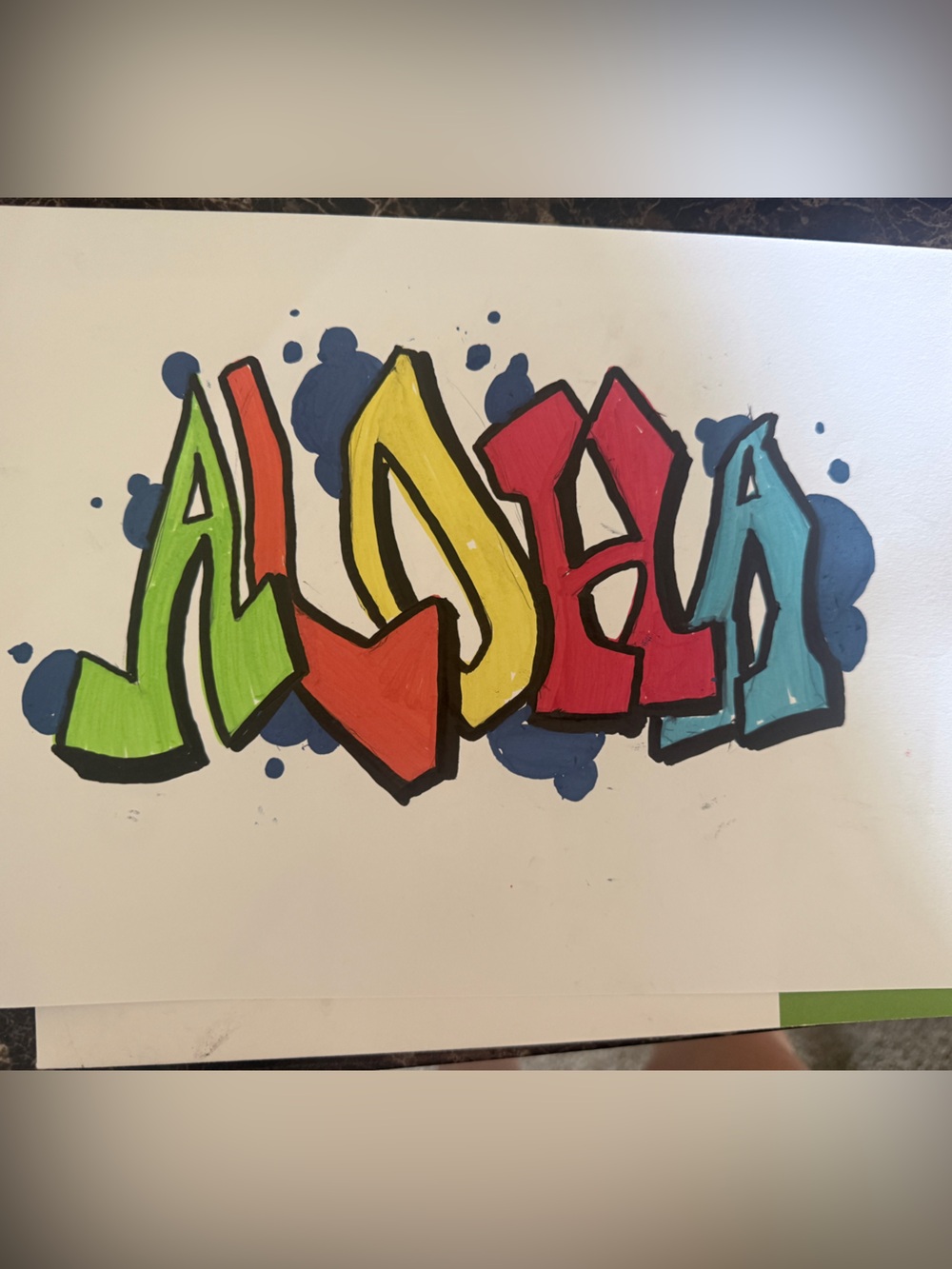 Colorful Graffiti-Style Hand-Painted Artwork